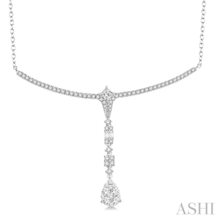 1 1/4 Ctw Diamond Lovebright Necklace in 14K White Gold