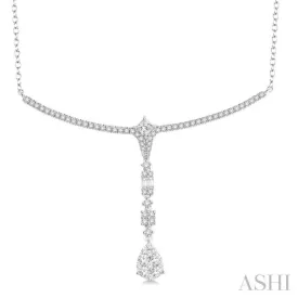 1 1/4 Ctw Diamond Lovebright Necklace in 14K White Gold