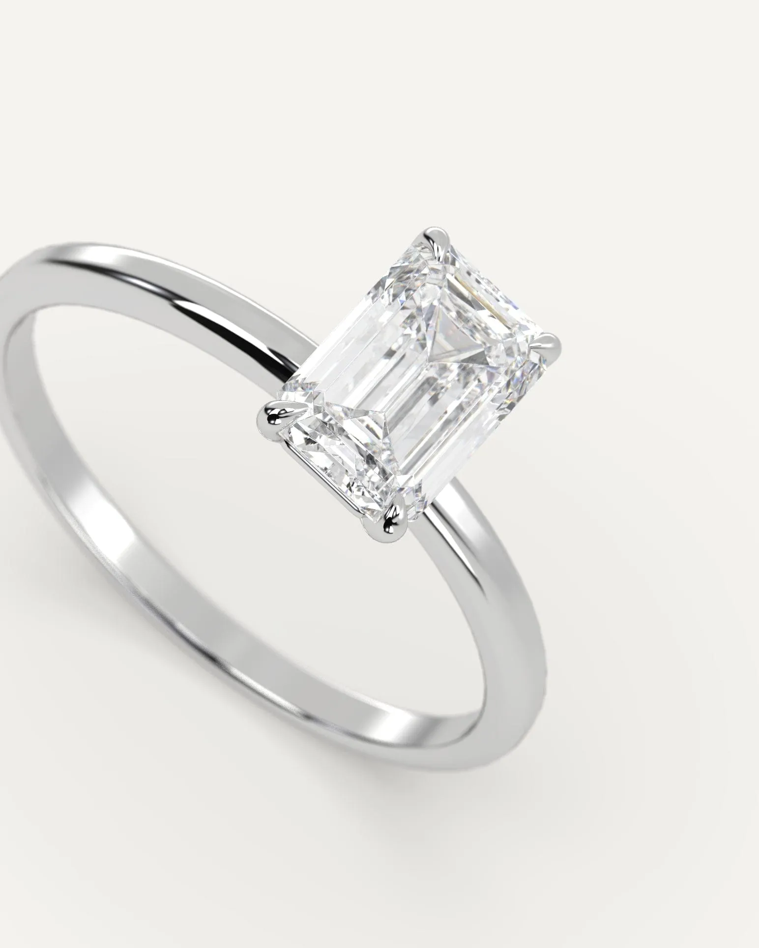 1 carat Emerald Cut Diamond Ring