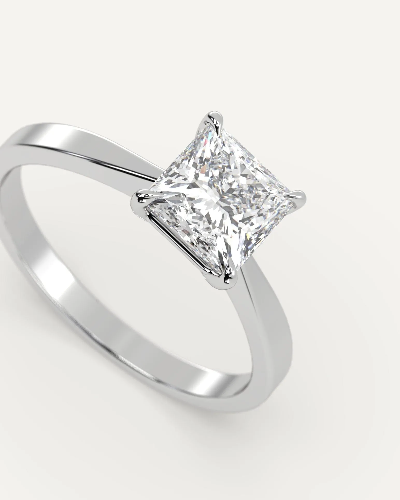 1 carat Princess Cut Diamond Ring