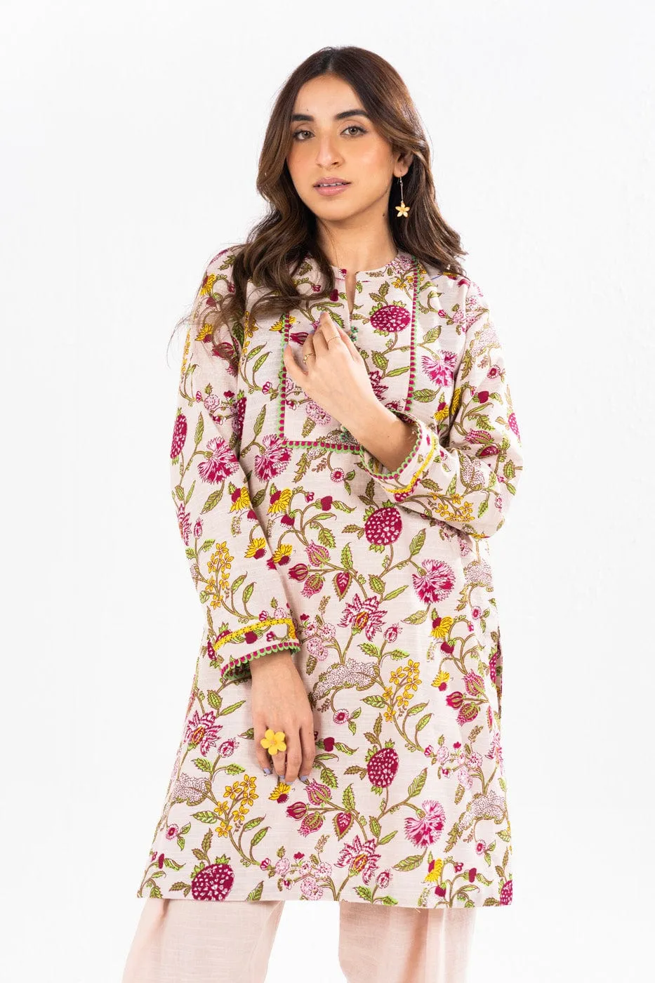 1 Pc Printed Khaddar Shirt 