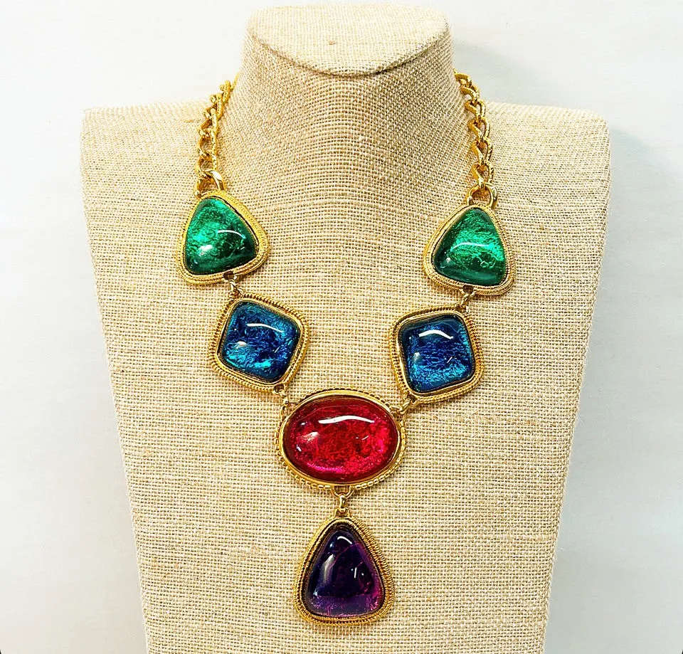 1970s KJL Kenneth Jay Lane classic statement necklace