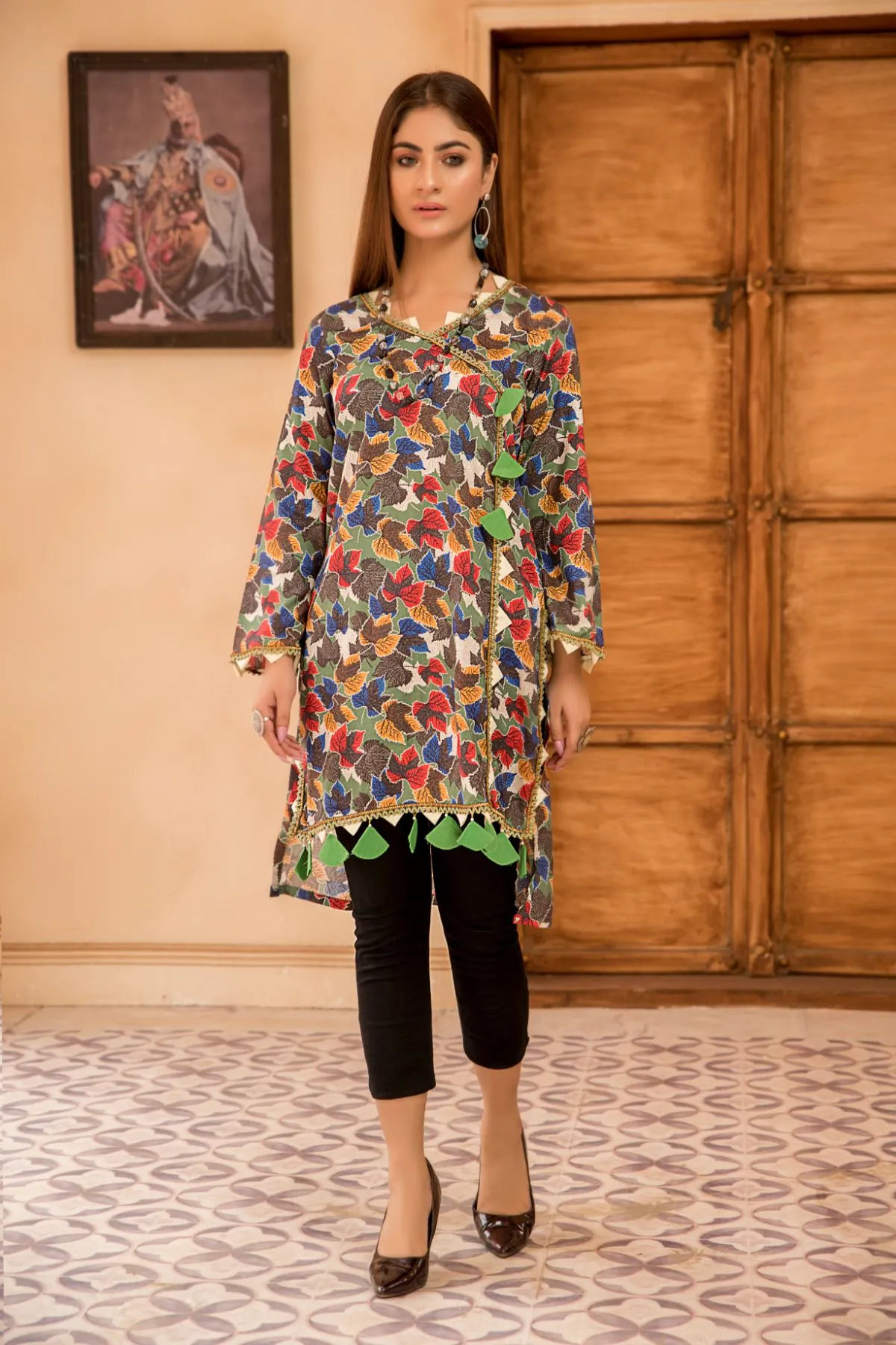 1PC Anarkali Digital Linen Shirt 31