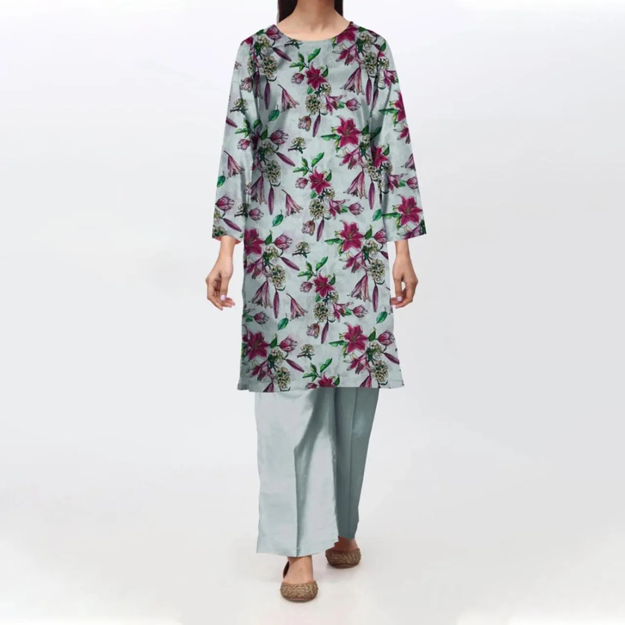 1PC- Unstitched Digital Printed Lawn Shirt PS4658