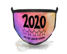 2020 Zero Stars Watercolor Printed Mask