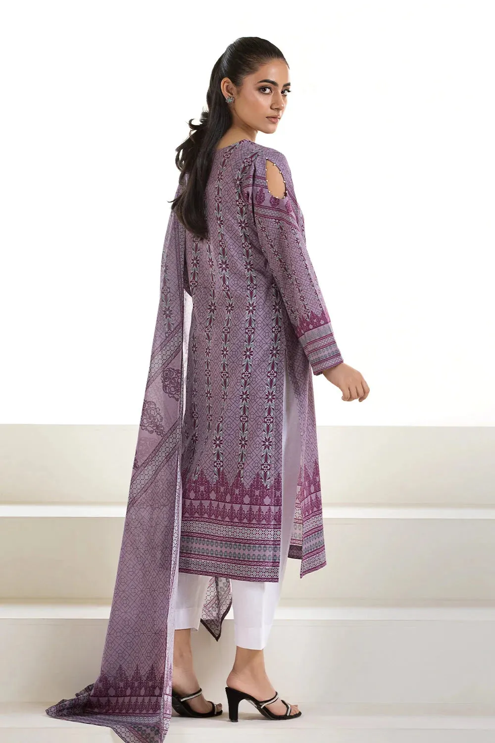 2PC Unstitched Printed Lawn Shirt and Dupatta KSD-2740