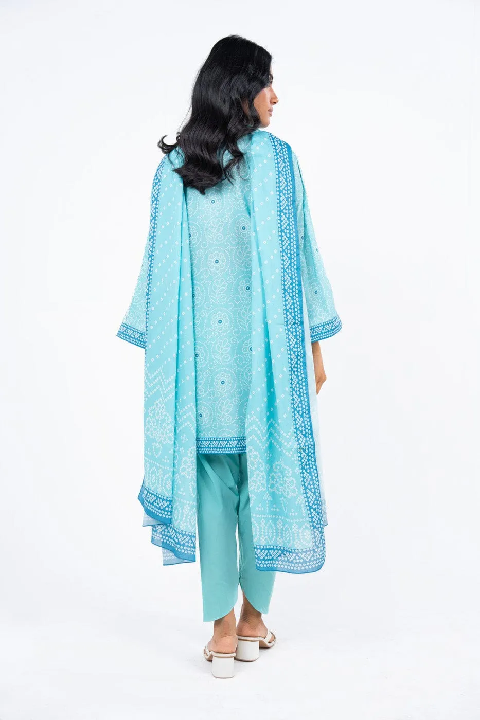 3 Pc Printed Lawn Suit With Lawn Dupatta