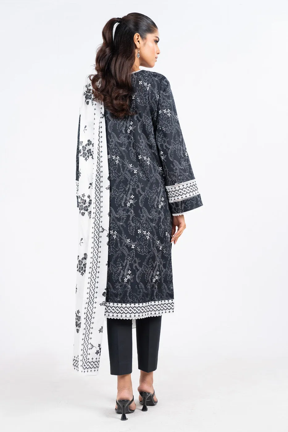 3 Pc Printed Lawn Suit With Lawn Dupatta