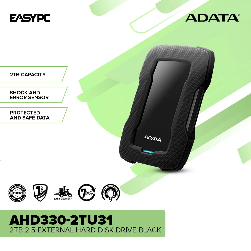 Adata  AHD330-2TU31 CBK 2tb 2.5 External Hard Disk Drive Black