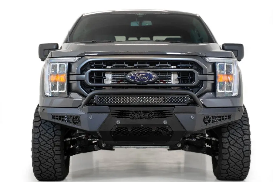 Addictive Desert Designs Honeybadger Front Bumper w/ Top Hoop - F150