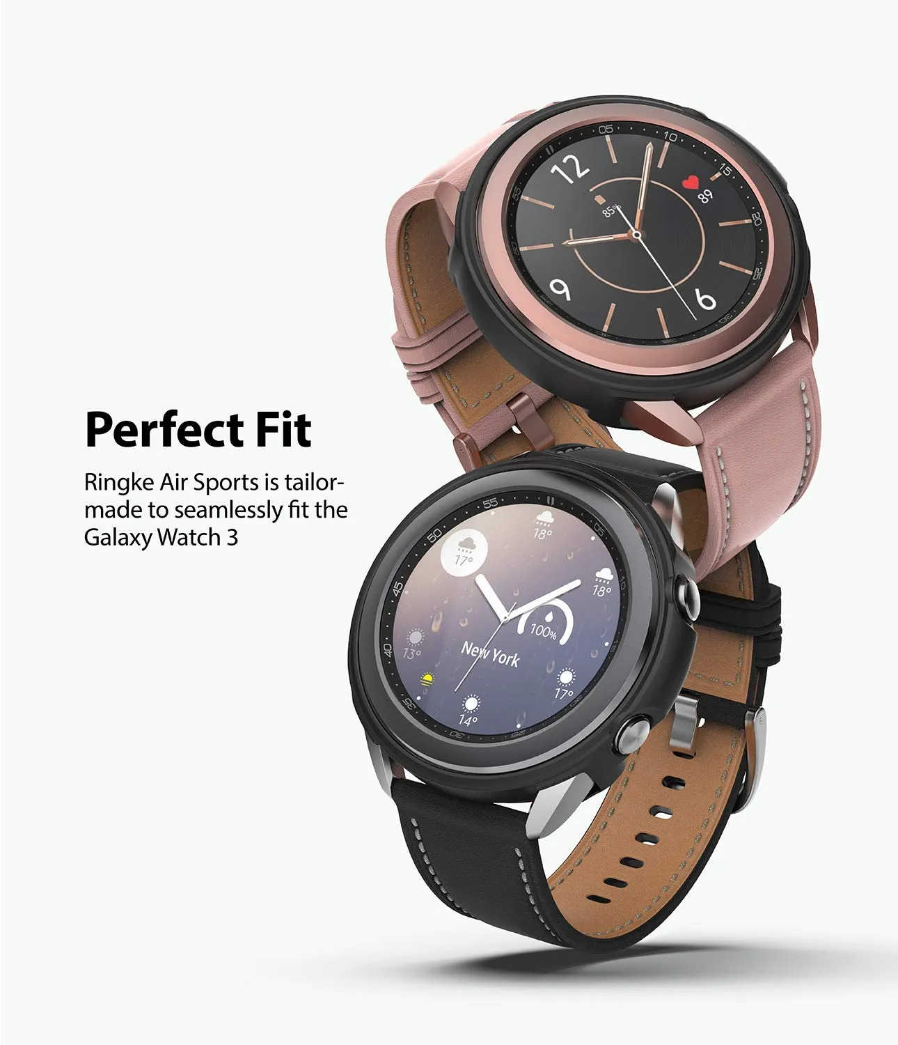 Air Sports Case Designed for Galaxy Watch 3 41mm - Black