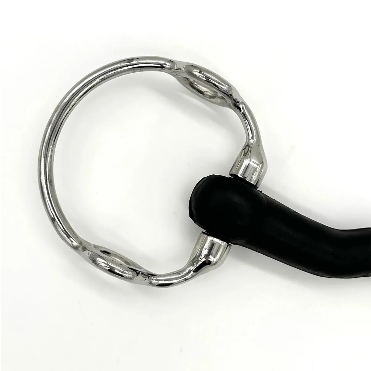 AJR Hard Rubber Medium Port Gag Bit