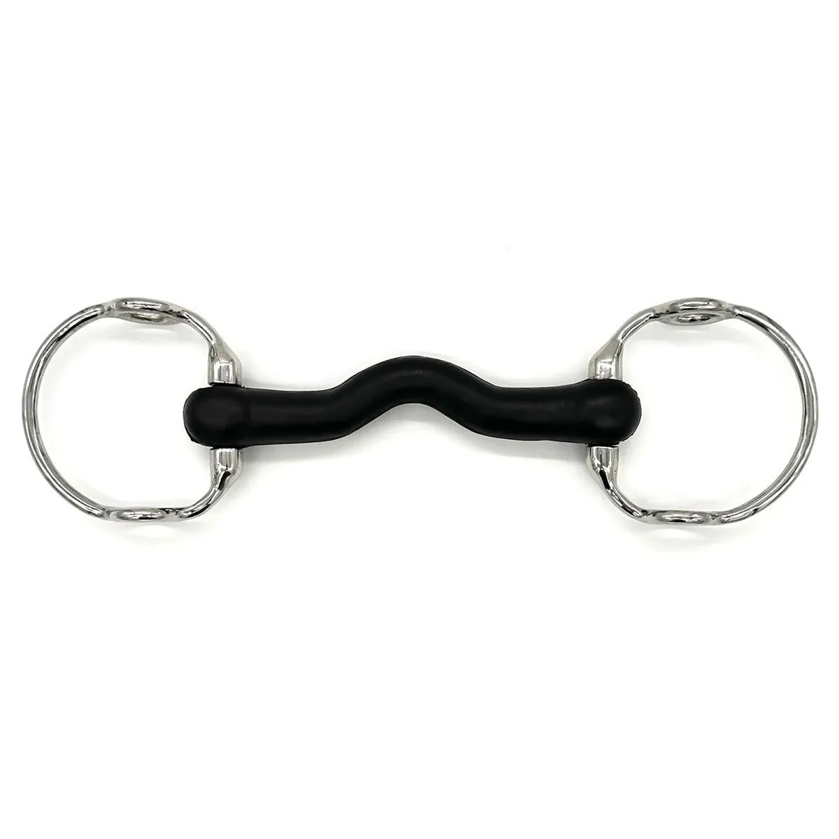 AJR Hard Rubber Medium Port Gag Bit