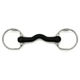 AJR Hard Rubber Medium Port Gag Bit