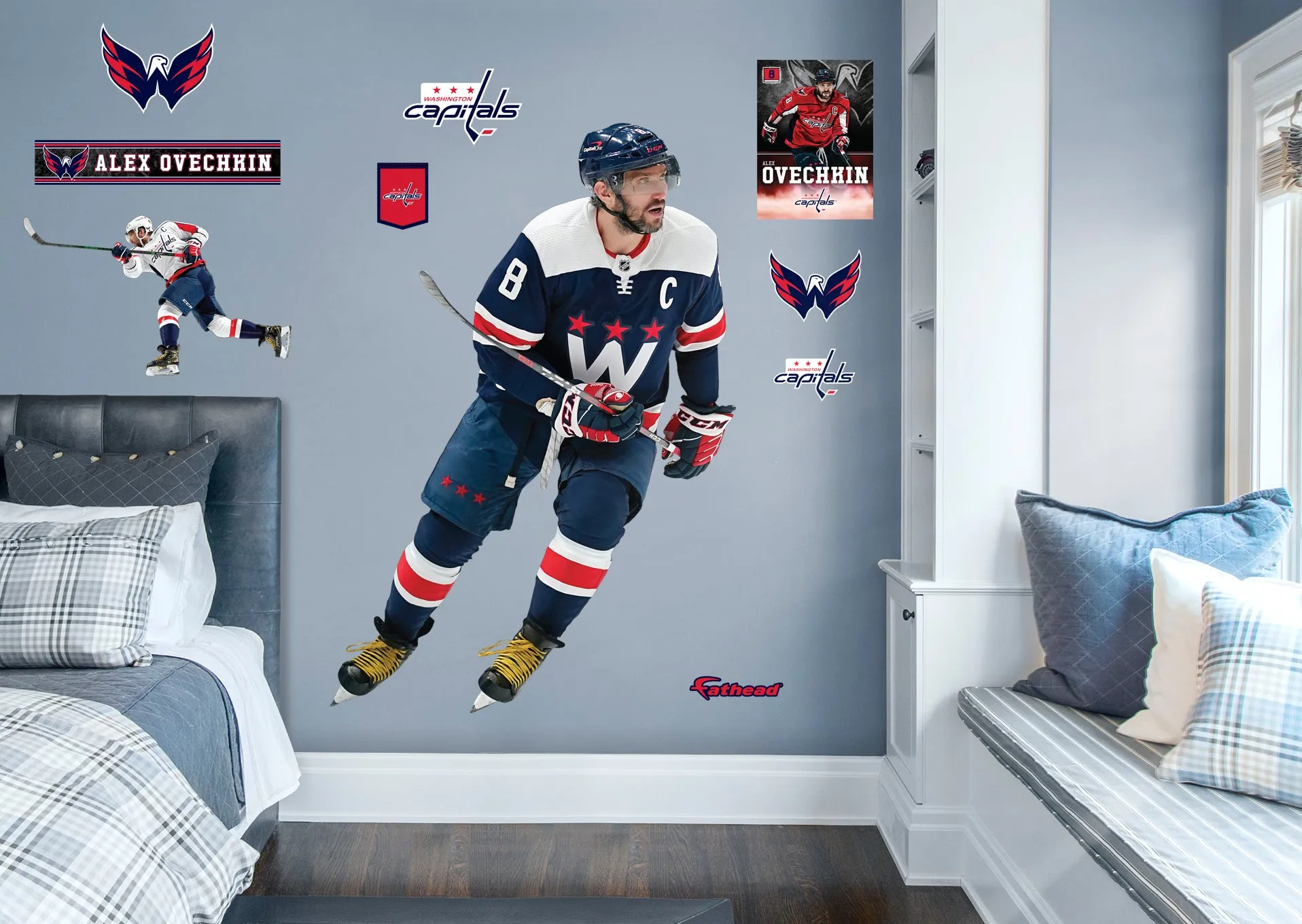 Alex Ovechkin  Navy  - Officially Licensed NHL Removable Wall Decal