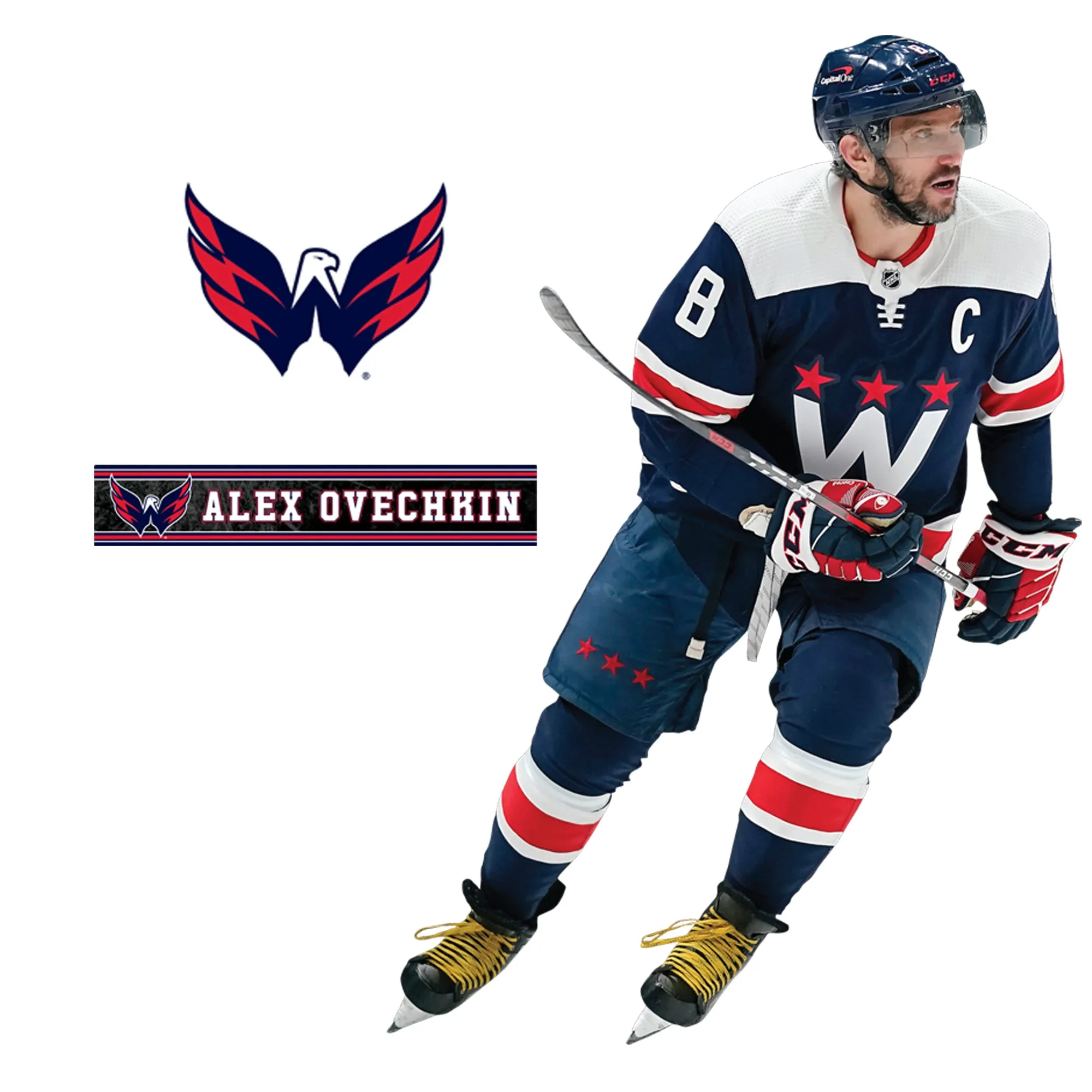 Alex Ovechkin  Navy  - Officially Licensed NHL Removable Wall Decal