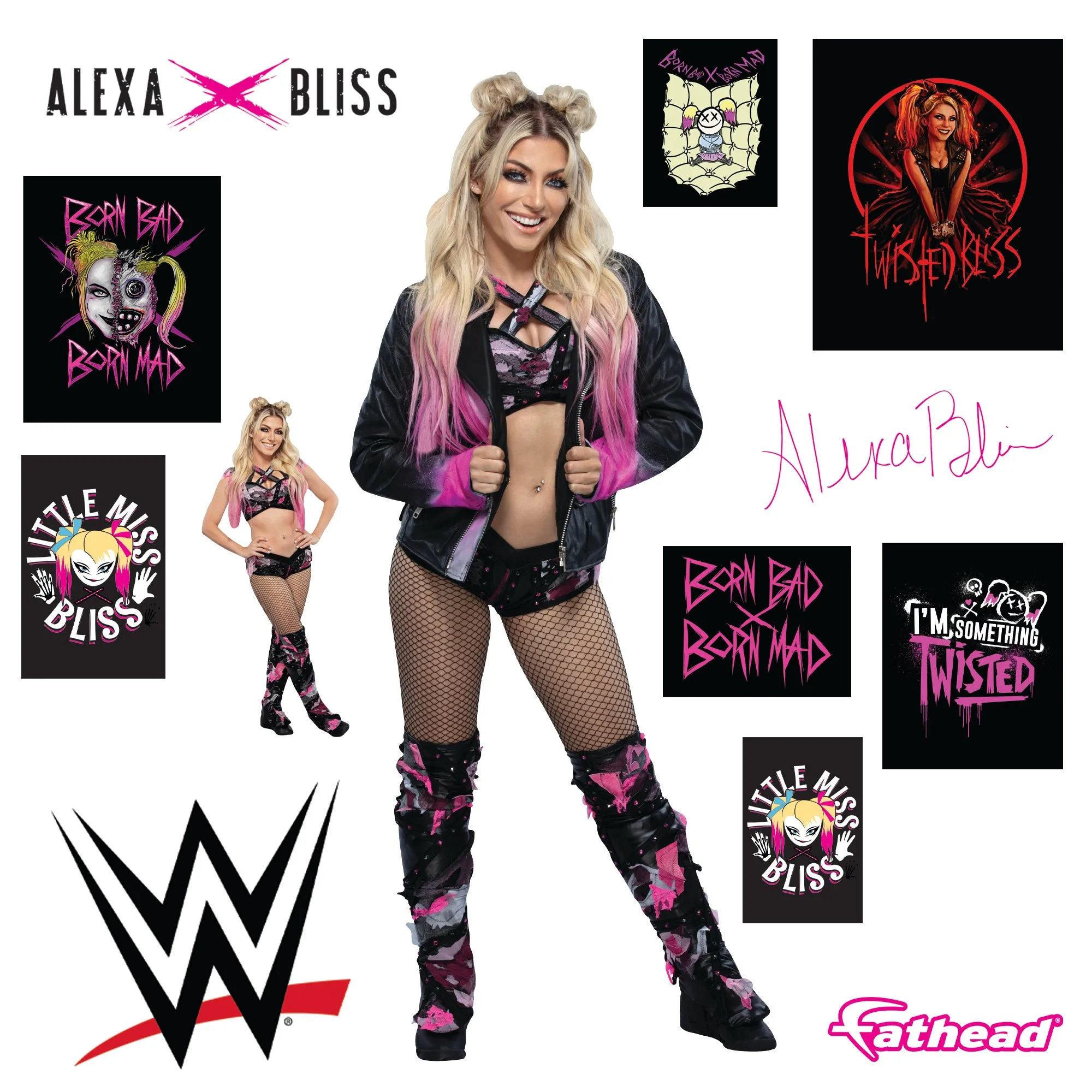 Alexa Bliss         - Officially Licensed WWE Removable     Adhesive Decal