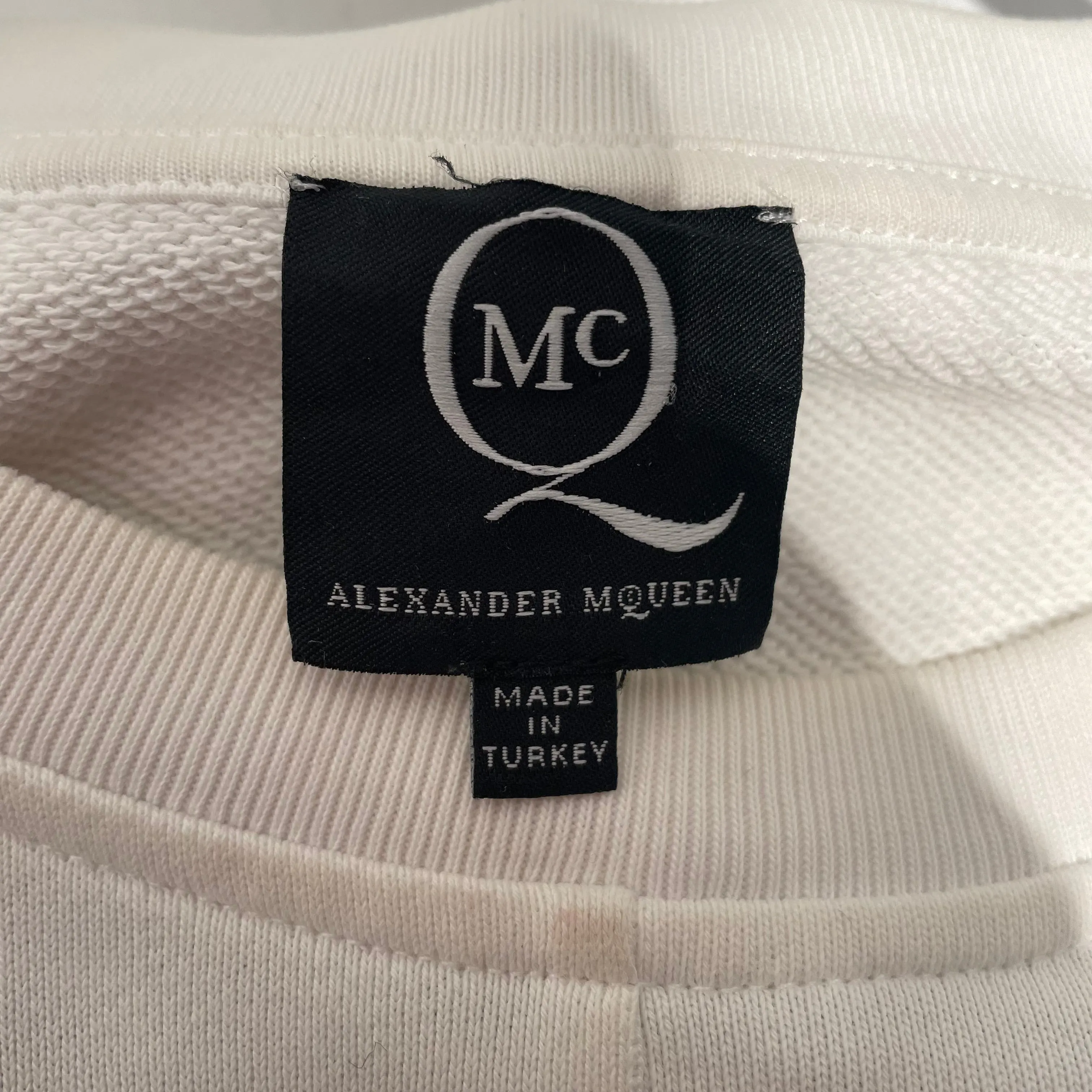 Alexander McQueen/Sweatshirt/XXS/Cotton/WHT/SPLIT SWEATR