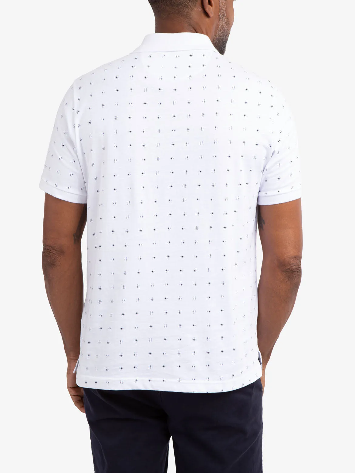 ALL OVER PRINTED PIQUE POLO SHIRT