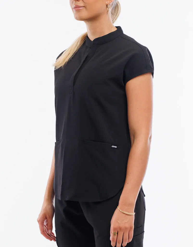 Apollo Scrub Top - Black