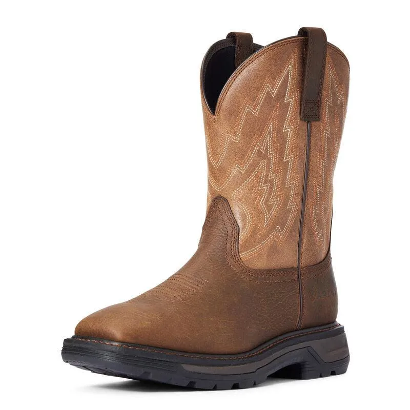 Ariat Men’s Big Rig Rye Brown & Wicker Square Toe Work Boot 10033963