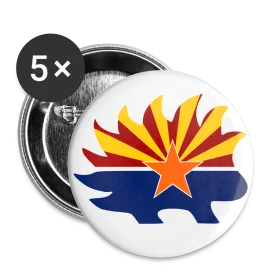 Arizona Libertarian Party Porcupine Buttons large 2.2'' (5-pack)