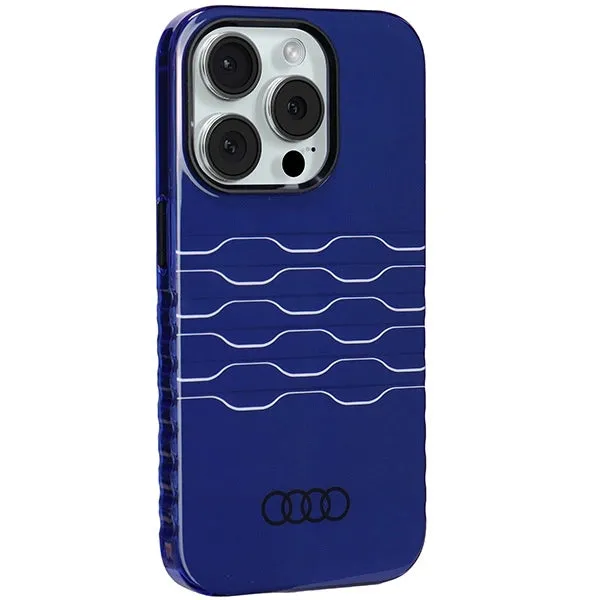 Audi IML Hard Case with MagSafe for iPhone 15 Pro 6.1" Blue - AU-IMLMIP15P-A6/D3-BE