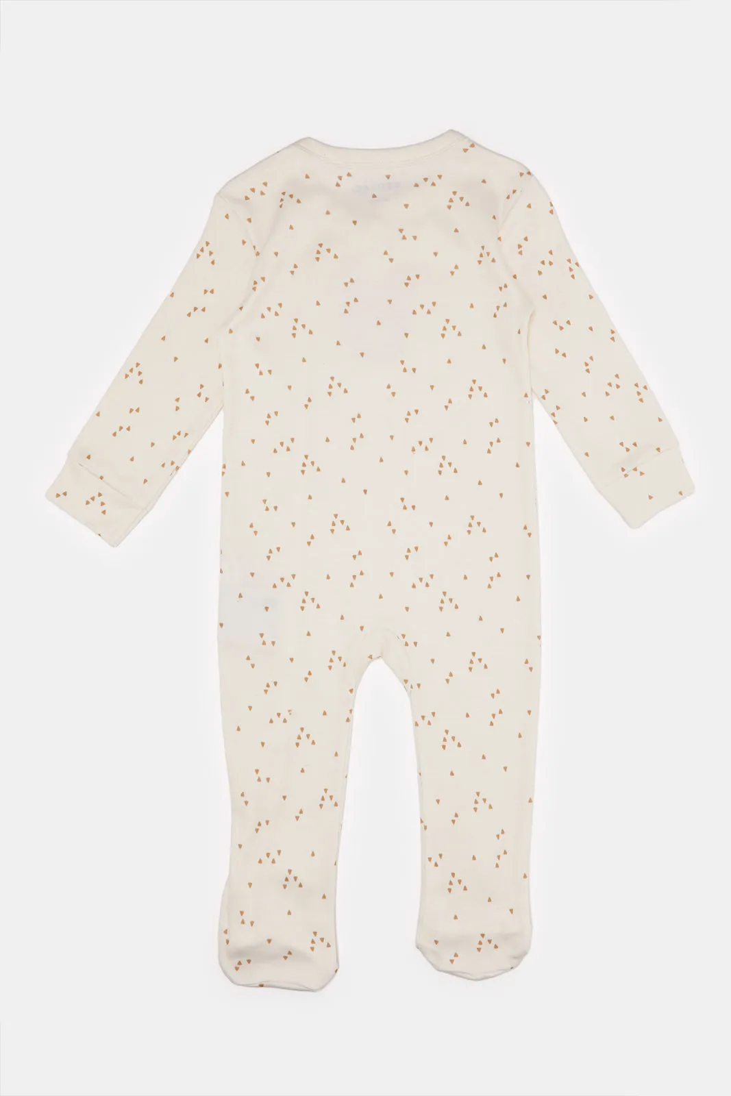 Baby Beige Koala Printed Sleepsuit