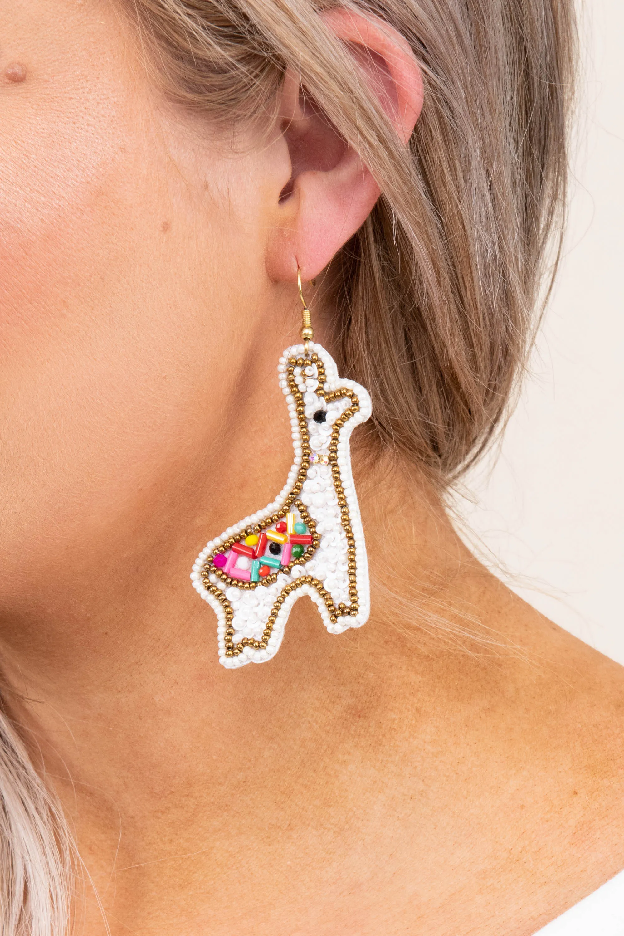 Be My Best Friend Earrings, White