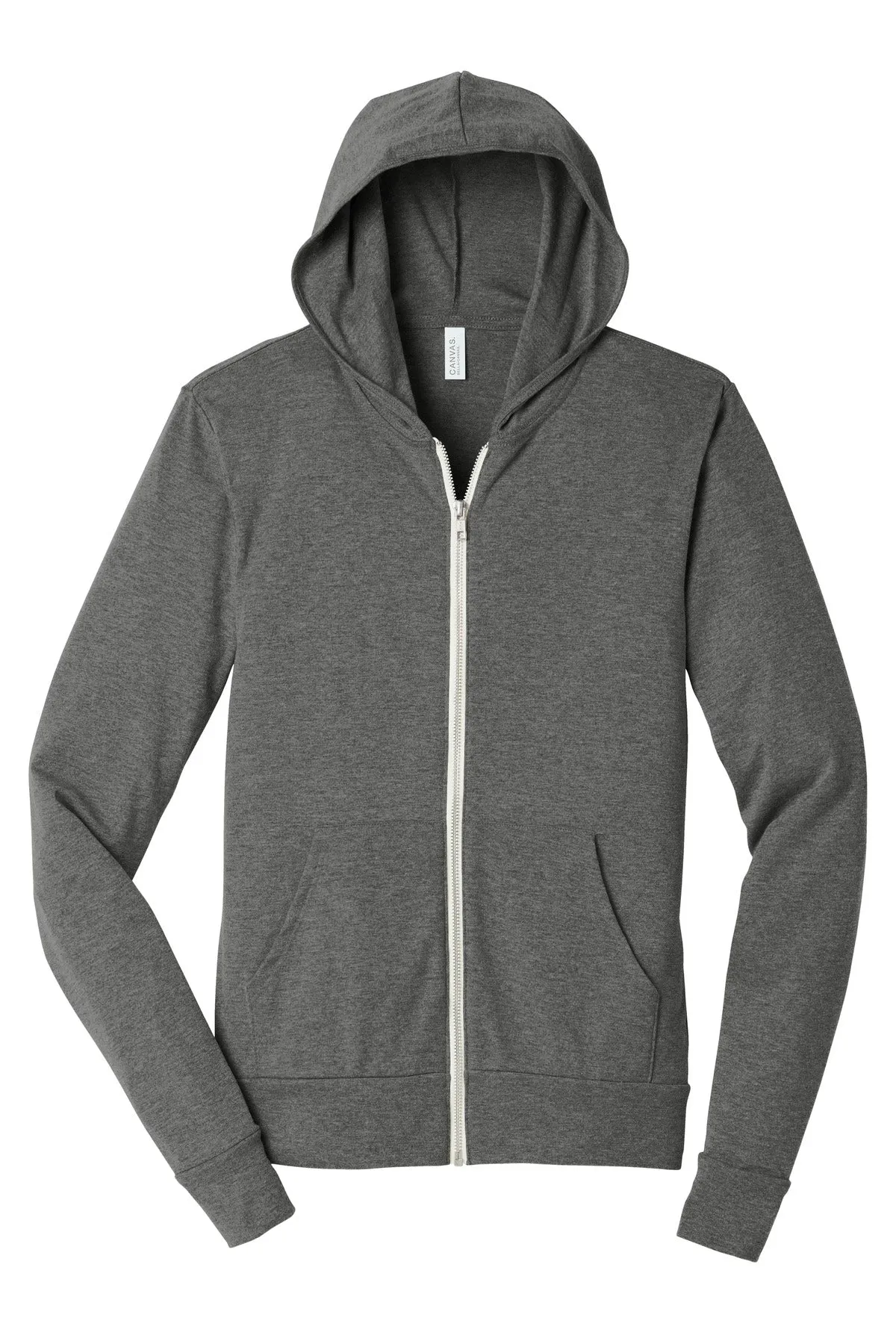 BELLA CANVAS Unisex Triblend Full-Zip Lightweight Hoodie. BC3939