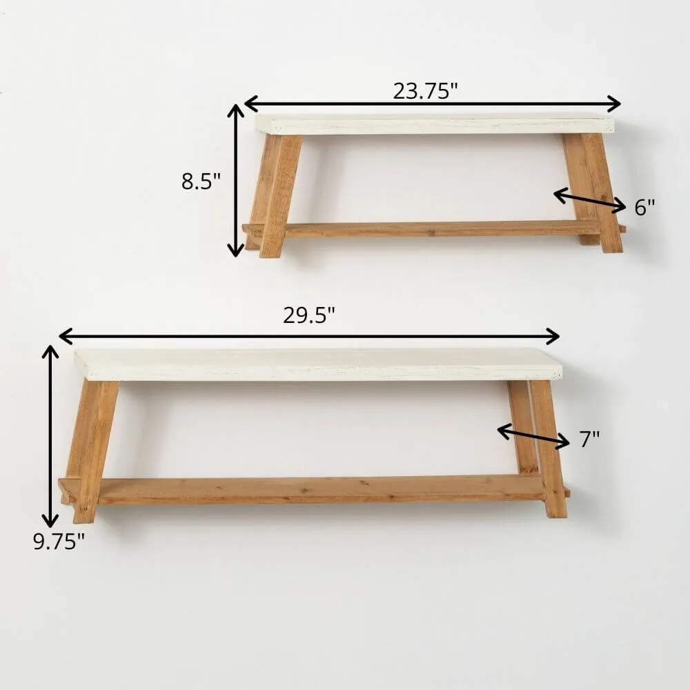 Bench-Seat-Shaped Wall Shelf