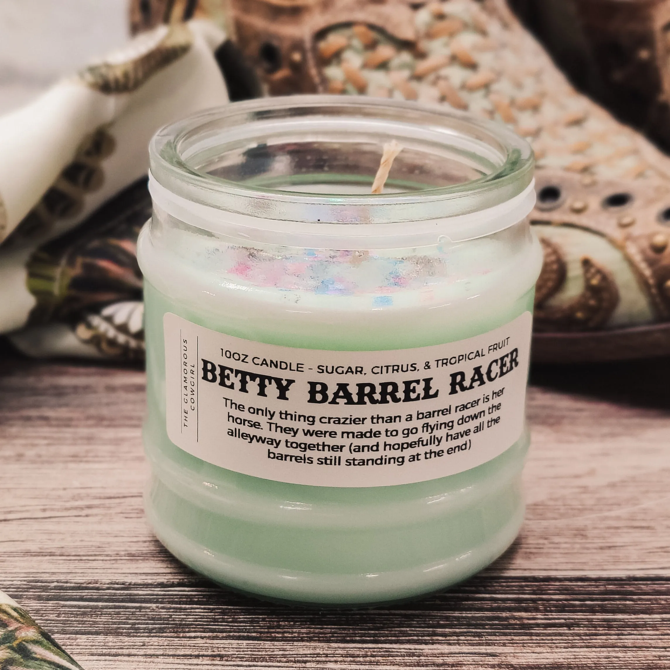 Betty Barrel Racer Candle