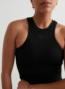 Black Shape Seamless Racerfront Top