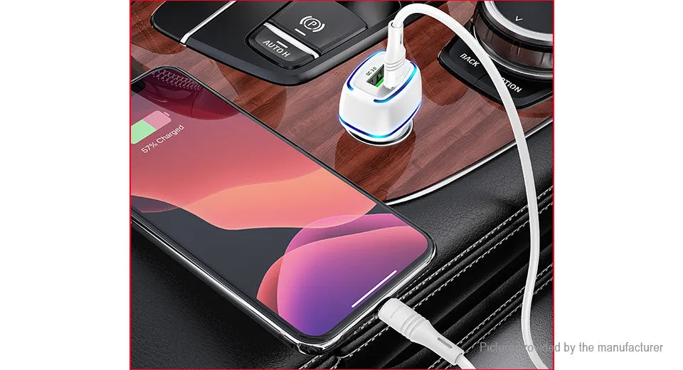 BOROFONE Car Fast Charger Set with Type C to Lightning Cable 1m 20W