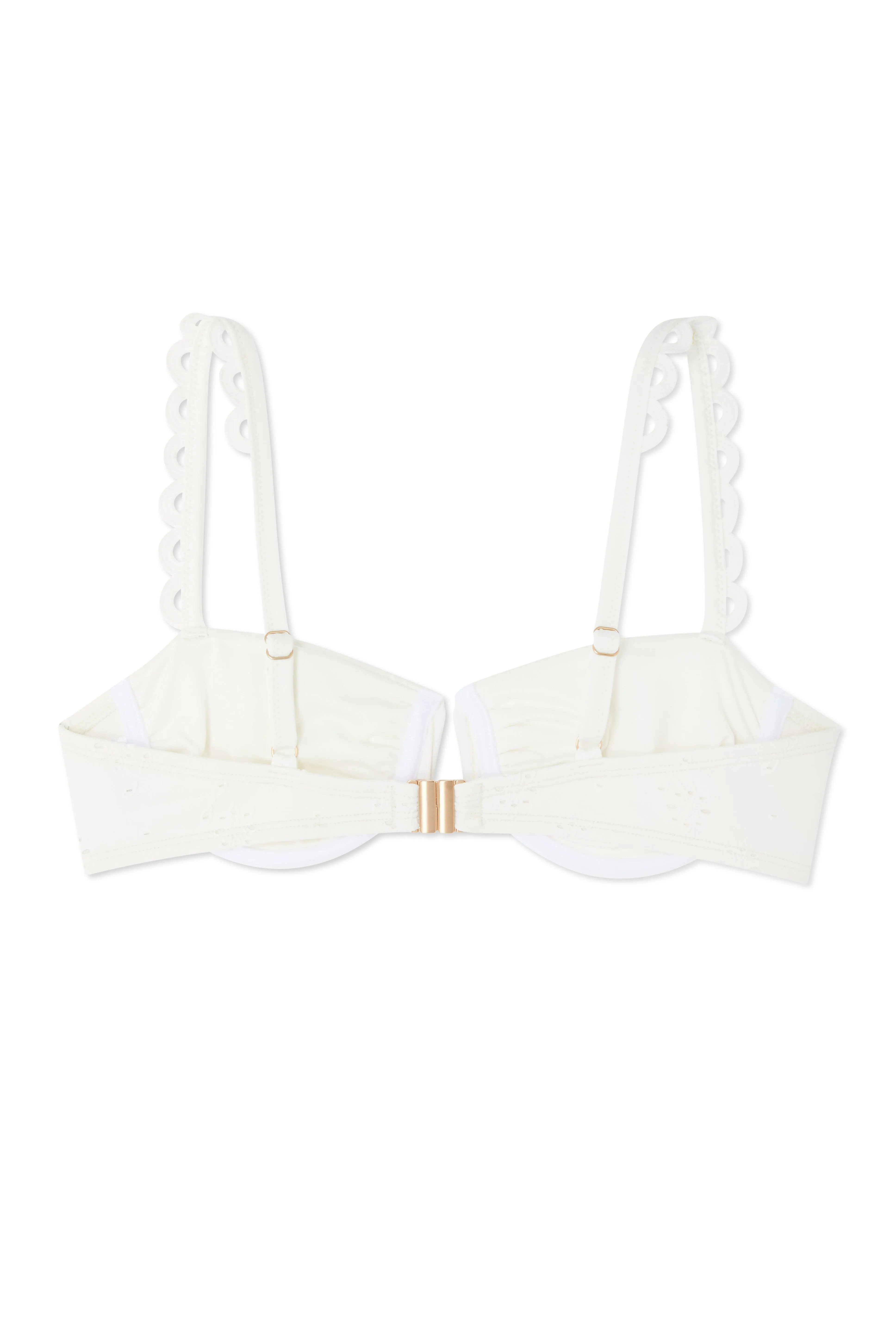 Broderie White Bikini Top