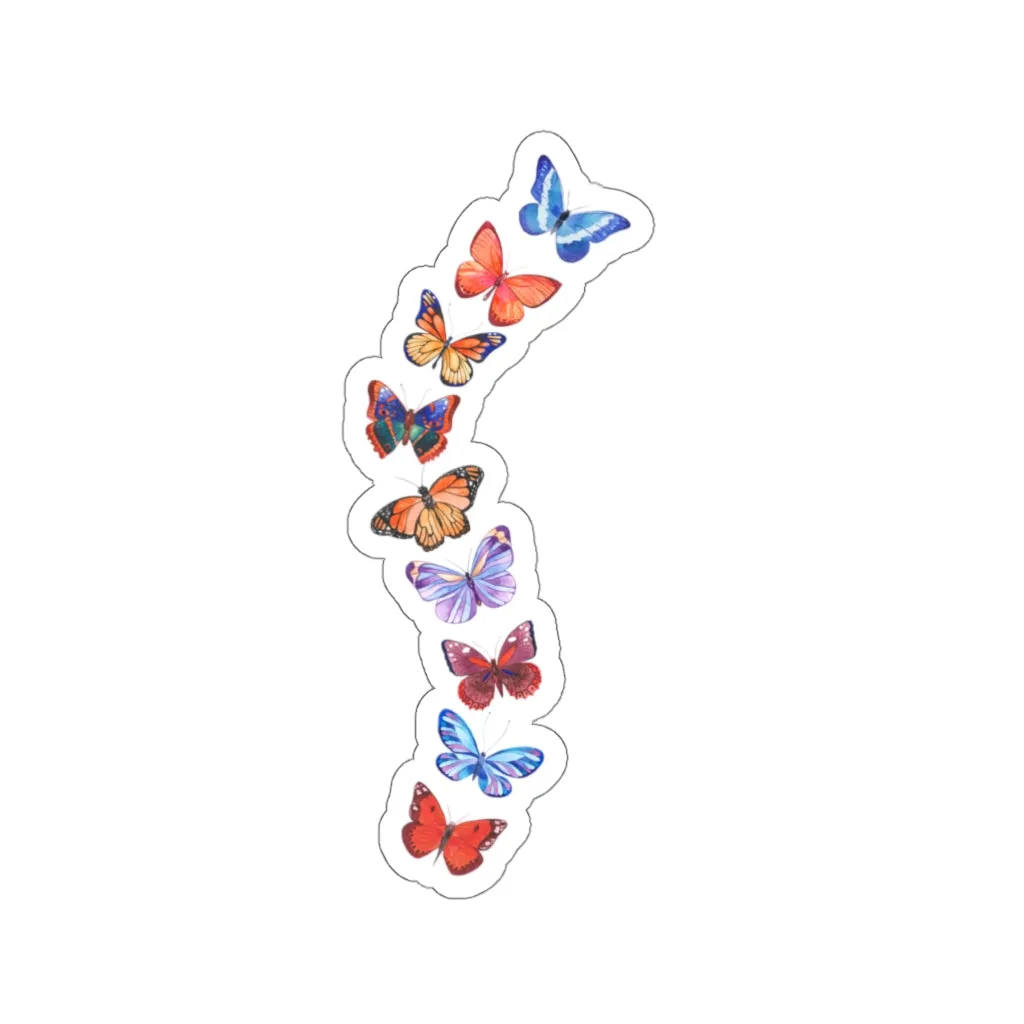 Butterflies in Flight Car Sticker (6 X 6)