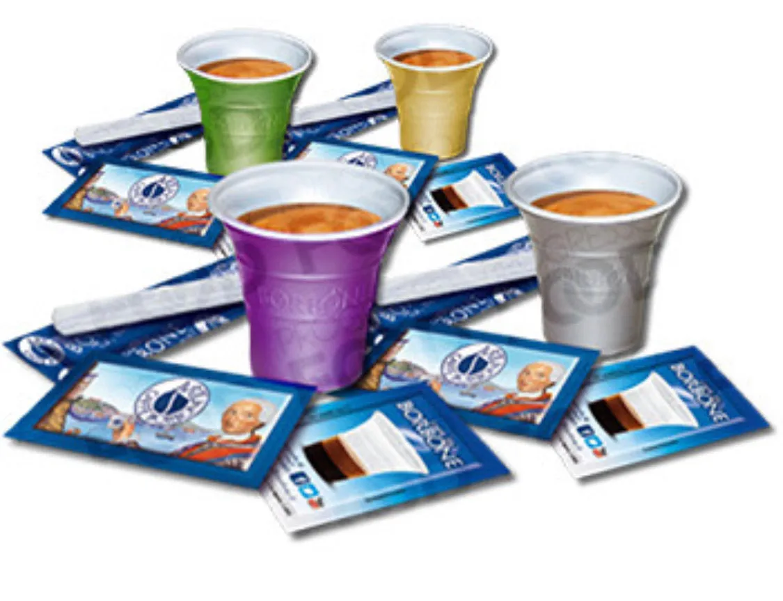 Caffè Borbone / Kit 150 pieces cups, stirrers and sugar bags “ Colors Vary Not Optional”