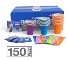 Caffè Borbone / Kit 150 pieces cups, stirrers and sugar bags “ Colors Vary Not Optional”