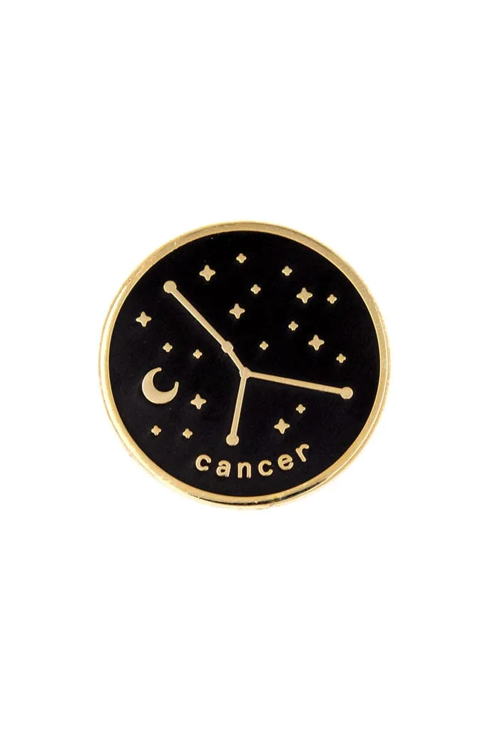 Cancer Zodiac Enamel Pin (1" wide)