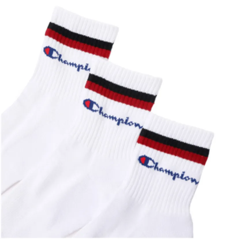 Champion Low Crew Socks White 3P