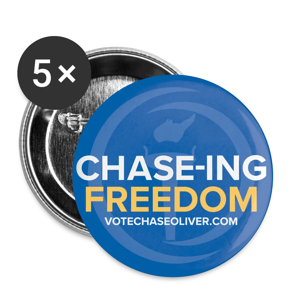 Chase-ing Freedom Chase Oliver for President Buttons large 2.2'' (5-pack)