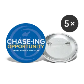 Chase-ing Opportunity Chase Oliver for President Buttons large 2.2'' (5-pack)