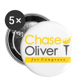 Chase Oliver for Congress Buttons large 2.2'' (5-pack)