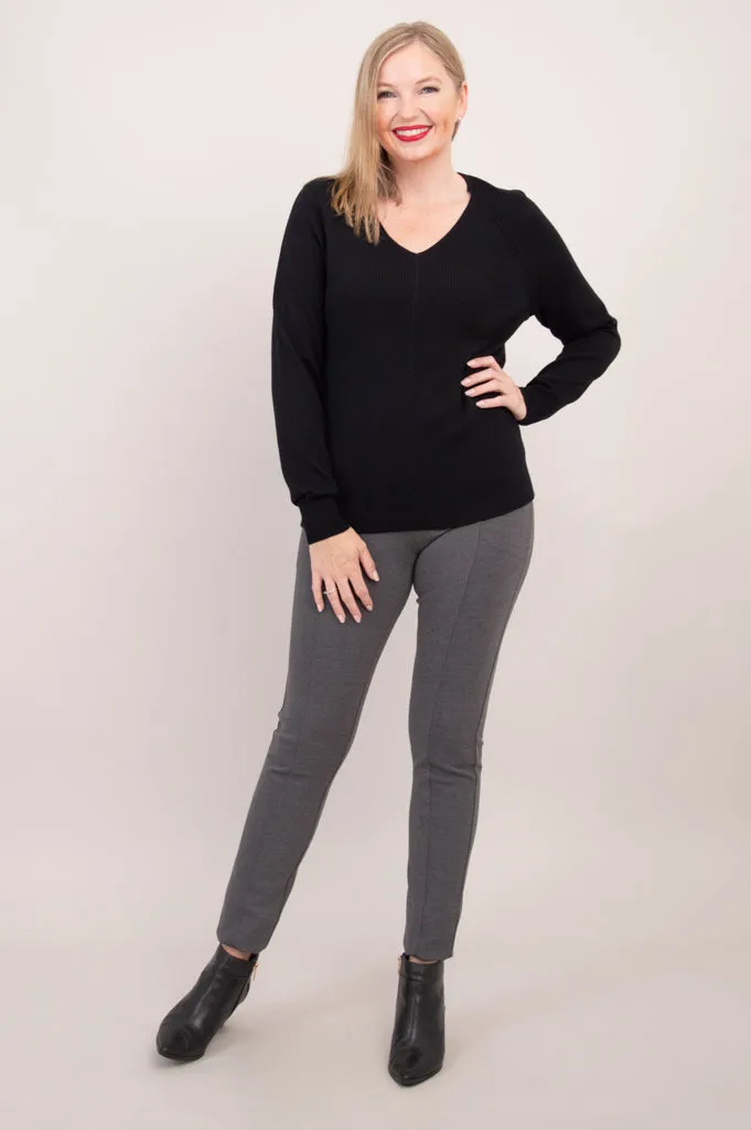 Claudia Sweater, Black, Cotton