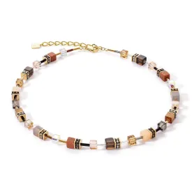 Coeur De Lion GeoCUBE® Iconic Precious Brown Necklace