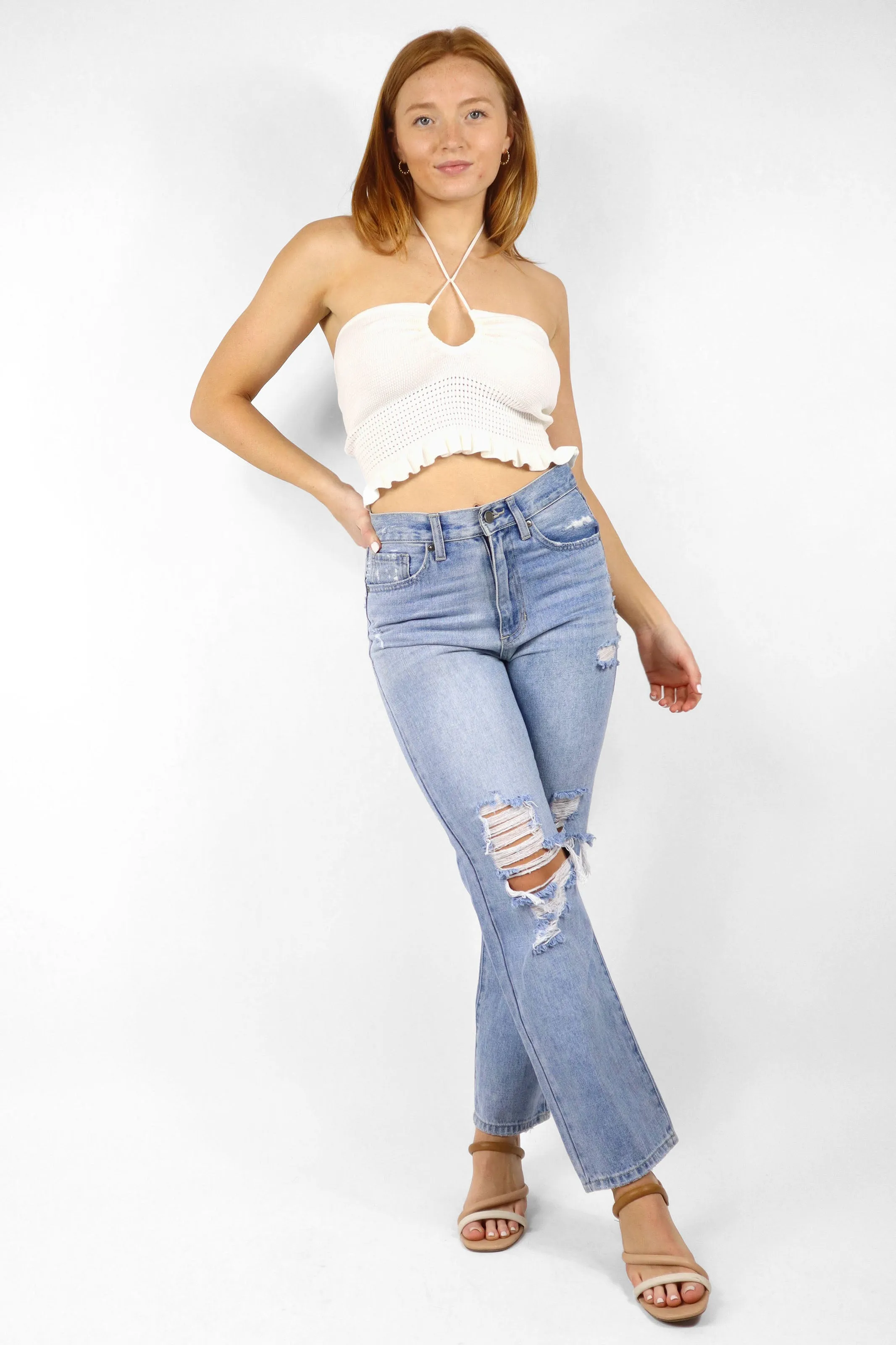 Dahlia Top in White