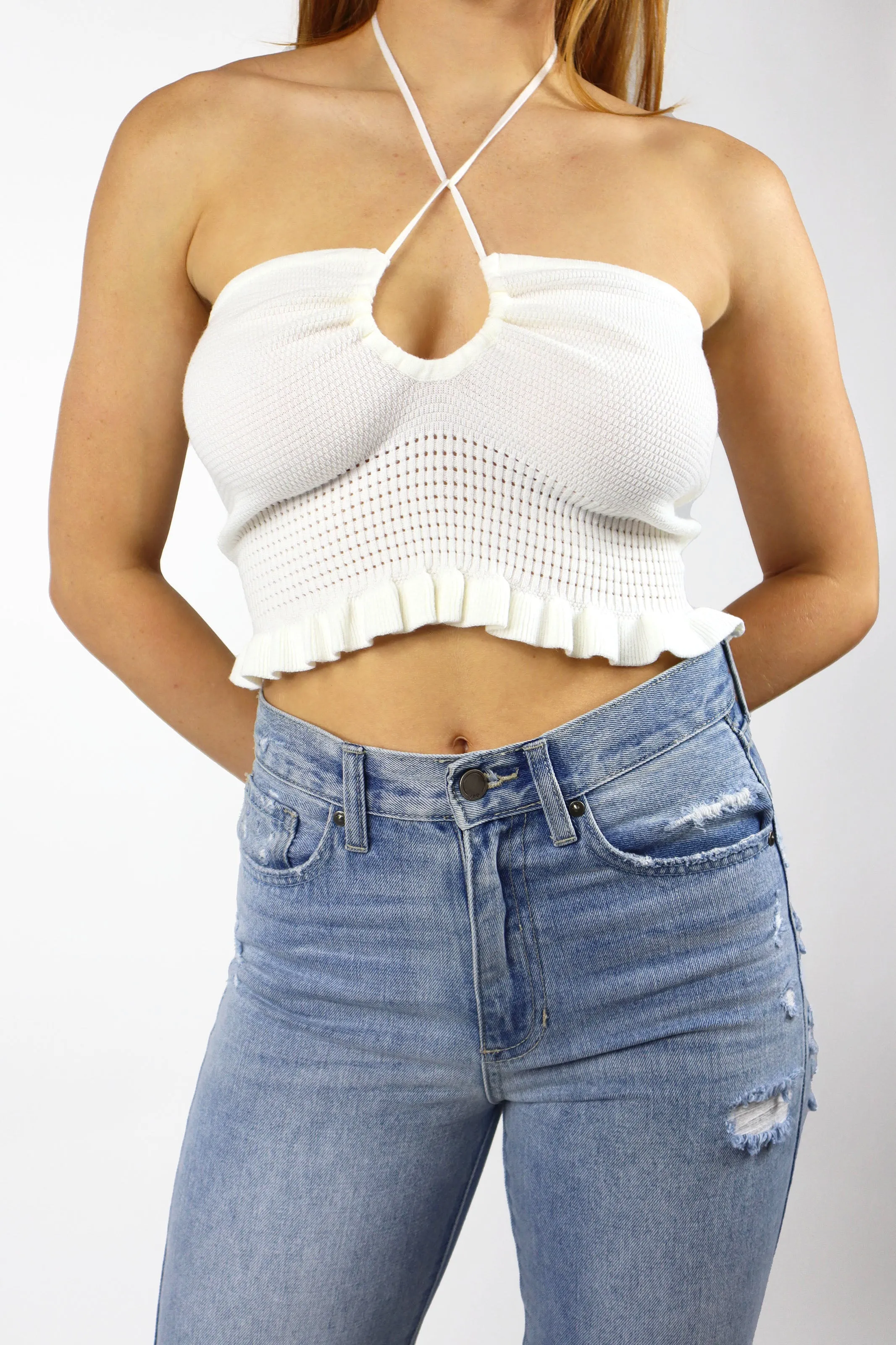 Dahlia Top in White