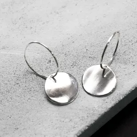 Disco hoop Earrings - Silver