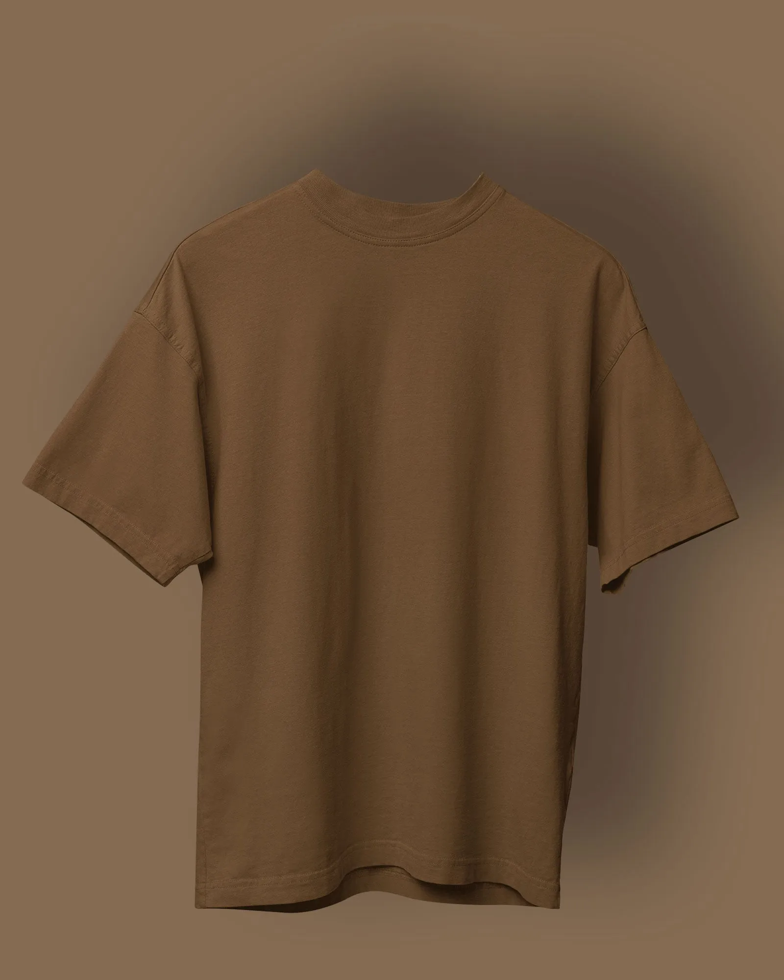 Drop Shoulder HW Crew Tee: Walnut