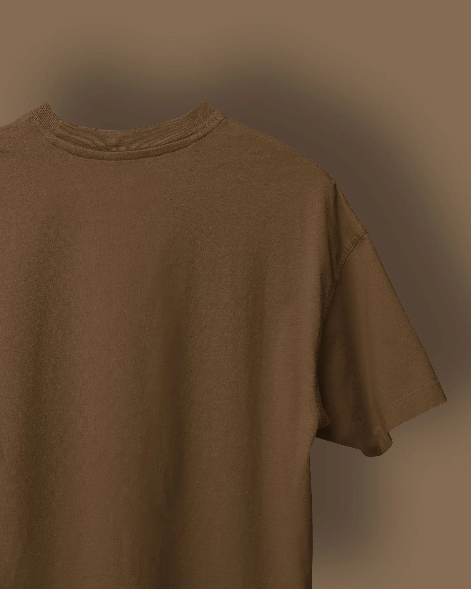 Drop Shoulder HW Crew Tee: Walnut